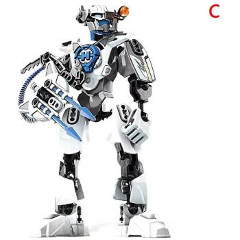 Figurine de Construction Soldat Bionicle Hero Factory Guerrier Étoile Blanc 1 Pc