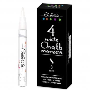 Fine Tip White Chalk Pens