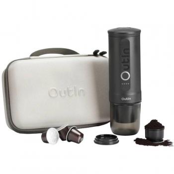 Cafetière Outin Nano Expresso en Gris Sidéral – Kit de Voyage