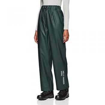 Women's Helly Hansen Workwear Voss Polyester Unisex Adults Green Rain Trousers