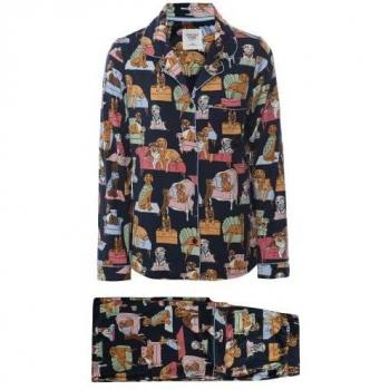 Set de Pyjama Long Chelsea Peers Chiens 42 Bleu