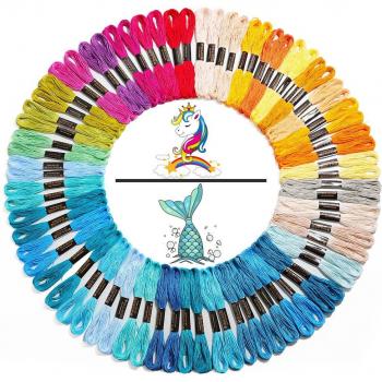 Kit de hilo de algodón para costura DIY, 50/100 madejas