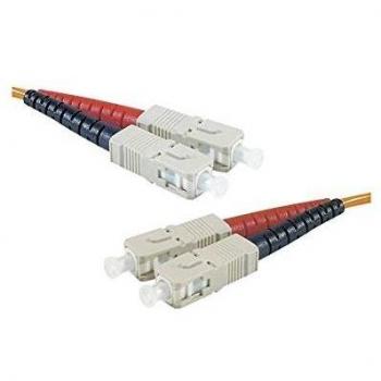 Dexlan Câble de Fibre Optique SC/SC 50/125 M/M 15m OM3 Gris