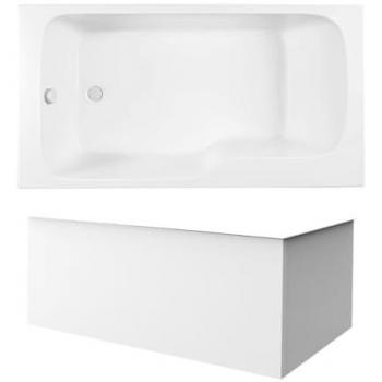 Bañera Ducha Antideslizante Malice con Faldón Esquinero Izquierdo 160 x 85
