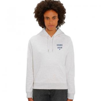Damen Kapuzen-Sweater – BIG SISTER X HEART WAF XS grauweiß