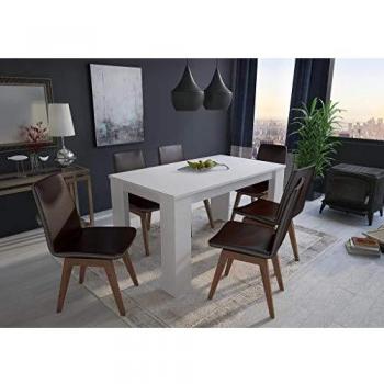 Table familiale blanche 138x80 cm