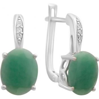 Cascos de plata con esmeralda y fisagitas genuinas