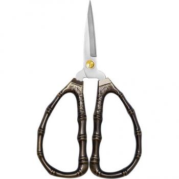 Stainless Steel Tailor's Scissors in Vintage Bamboo Style
