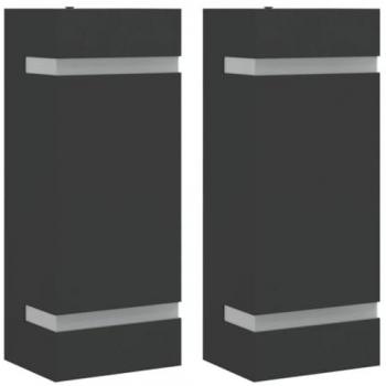 2pcs Black Stainless Steel Outdoor Wall Lights