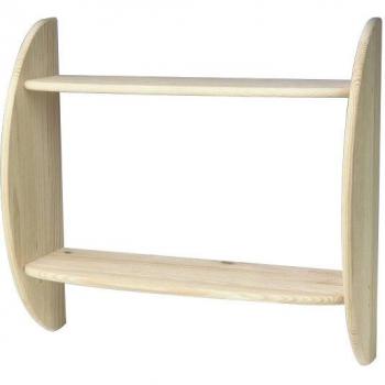 Mensola in Legno Varned Naturale, 2 Spazi