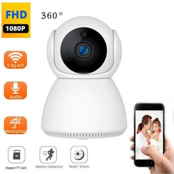 Moniteur de Bébé Caméra IP Wifi 1080P HD CCTV 360° Vision Nocturne IR Prise UE