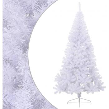 Künstlicher Weihnachtsbaum Halb mit Ständer 180 cm Weiß PVC