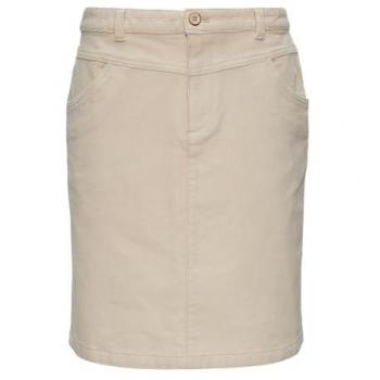 S.Oliver kurzer Minirock aus elastischem Cord in Beige, Größe 40