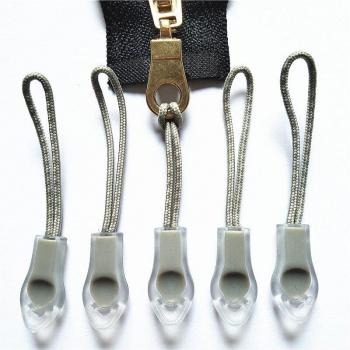 50pcs Transparent Zipper Handle Cords for DIY Backpack Projects