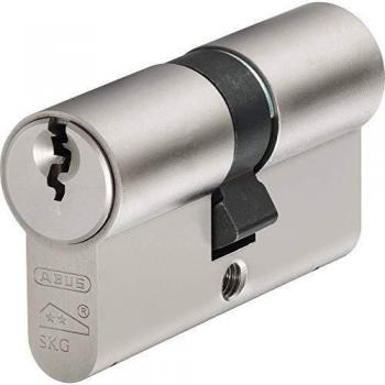 Abus dubbele veiligheids profielcilinder Nickel Pearl SKG** E60NP 40/60