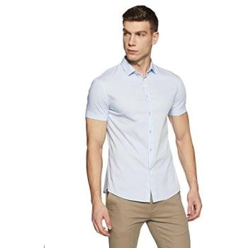 Chemise Décontractée Coton Stretch Bleu