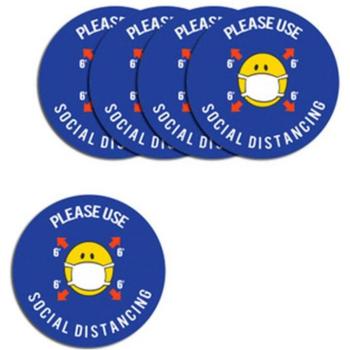 5pcs Social Distancing Floor Sign Safety Stickers