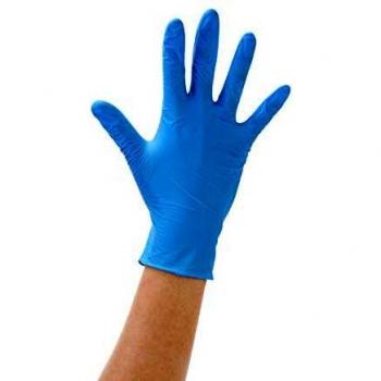 Nitrilhandschuhe, puderfrei, Größe M, blau, Einweg (100 Stück)