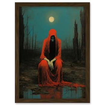 Barren Night Charon – Framed A4 Artwork, Inspired by Beksinski