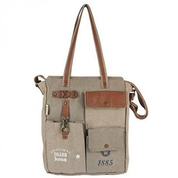 Sunsa Vintage Handtasche mit vielen Fächern