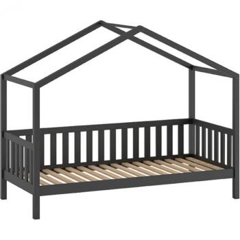 Hausbett Dallas mit Bettschublade 90 x 200 cm, anthrazit