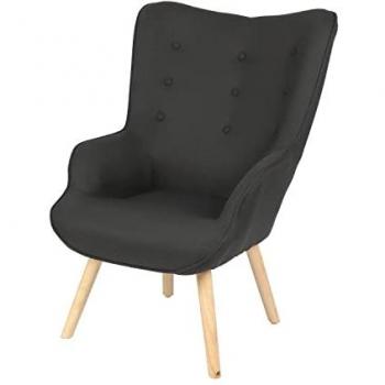 Fauteuil Noor – Bois naturel, couleur noire – Toilinux