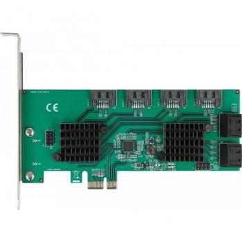 Delock 90072 8-Port SATA 6Gb/s PCIe x1 Low Profile Speichercontroller-Karte