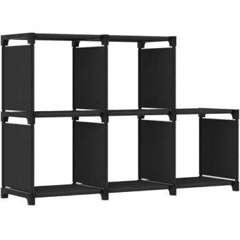 Mensola multi-vano nera 103x30x72,5 cm (5 vani) – Furniture Limited
