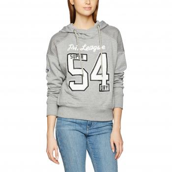 Superdry Sudadera Tri League Slouch Hood, Color Gris, Mujer