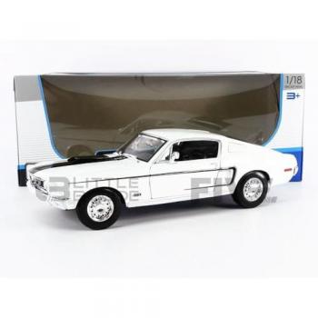 Maisto 1/18 Ford Mustang Cobra Jet 1968 Voiture de Collection Blanche