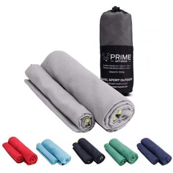 Grau Microfaser Handtuch Klein 140 cm x 70 cm – Prime Art Wood®