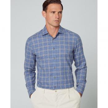 Camisa de hombre Hackett en cuadros azules