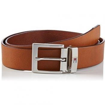 Cinturón con Hebilla de Tommy Hilfiger, Marrón (Dark Tan 257), Talla Larga (95 cm)