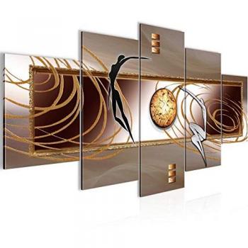 Art Mural Abstrait 5 Panneaux 200x100 cm