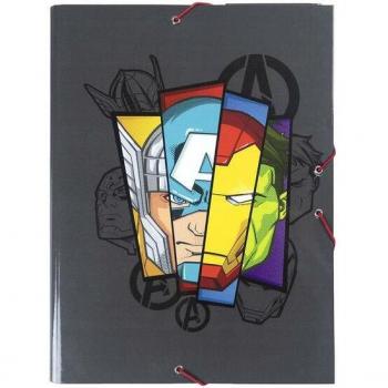 The Avengers Faltprospekt A4 Schwarz