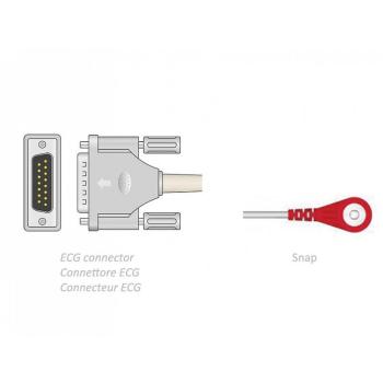 Cavo ECG Paziente 2,2 m Snap – Compatibilità Bionet & Spengler