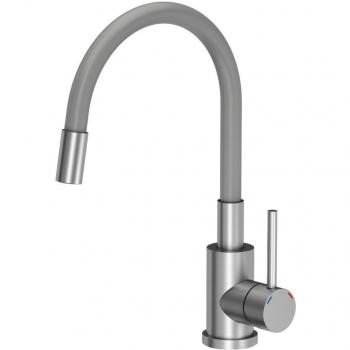 Rubinetto cucina con tubo estensibile Steiner grigio