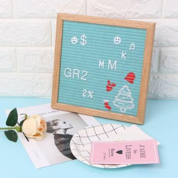 10x10 Solid Oak Letter Board with 340 White Letters and Numbers