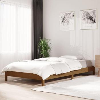 VidaXL Solid Wood Pine Stack Bed Honey Brown 90x190 cm