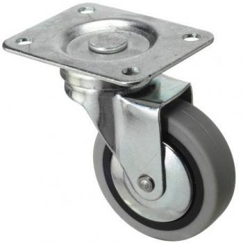 Wolfpack Rueda Industrial Goma Gris Placa 40 Mm