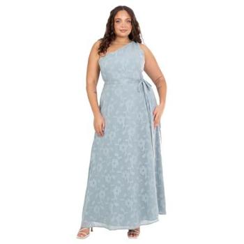 Anaya Floral One‑Shoulder Maxi Dress (Blue) – 20