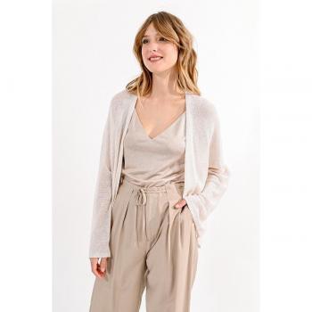 Blanco Elegante Molly Bracken Cárdigan de Lujo