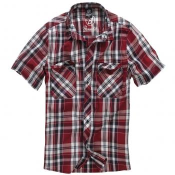 Brandit Roadstar Kurzarmhemd Rot/Schwarz/Weiß 3XL