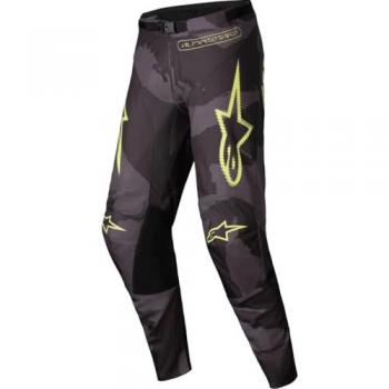 Alpinestars Pantaloni Cross Racer Hollow Camo Scuro-Giallo Fluo