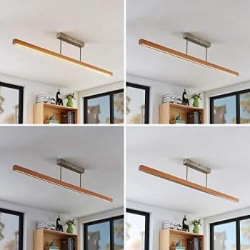 Suspension LED 'Tamlin' en bois marron