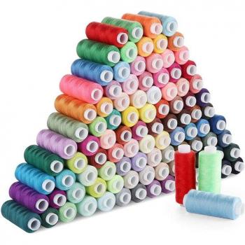 Kit de fils à coudre 100 couleurs 250 yards polyester