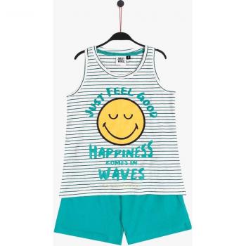 Pigiama Bambina Smiley Verde Senza Maniche Just Feel Good 12 Anni