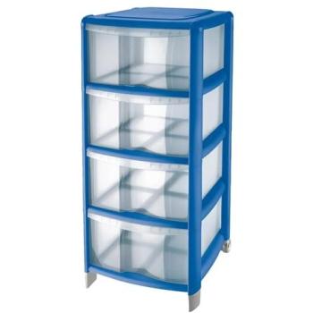 Salvaspazio Cassettiera Bambu 4 Cassetti – Oceano Azzurro