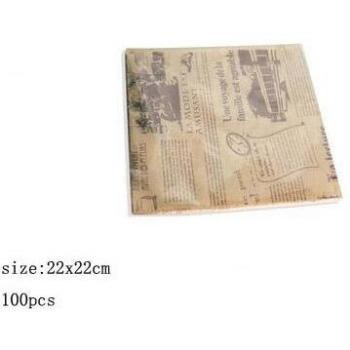 Papier Multi‑Usage Anti‑Huile 22×22 cm – Emballage Alimentaire