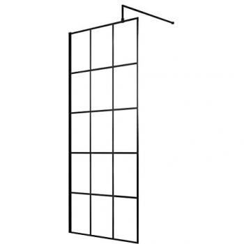 Hudson Reed Black Framed Wetroom Screen 800mm